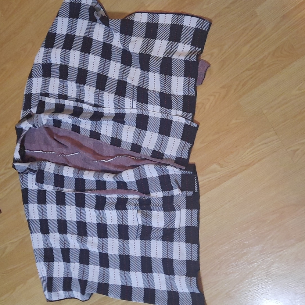 Plaid cape